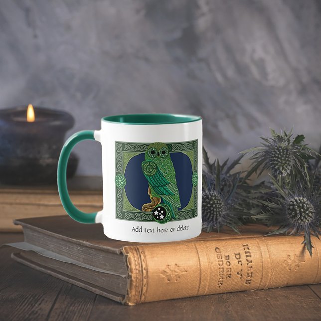 Celtic Green Owl Tasse (Von Creator hochgeladen)