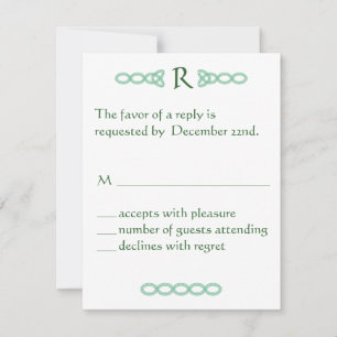 Celtic Green RSVP Card