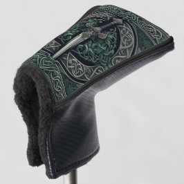 Celtic Green und Silver Sword Golf Headcover