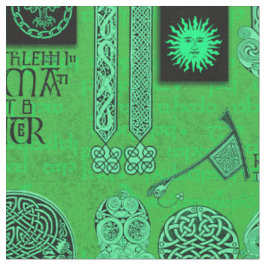 Celtic Gryphon und Kells Smaragdgrün Stoff