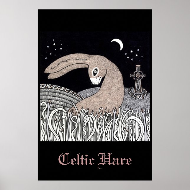 Celtic Hare Fine Art Poster (Vorne)