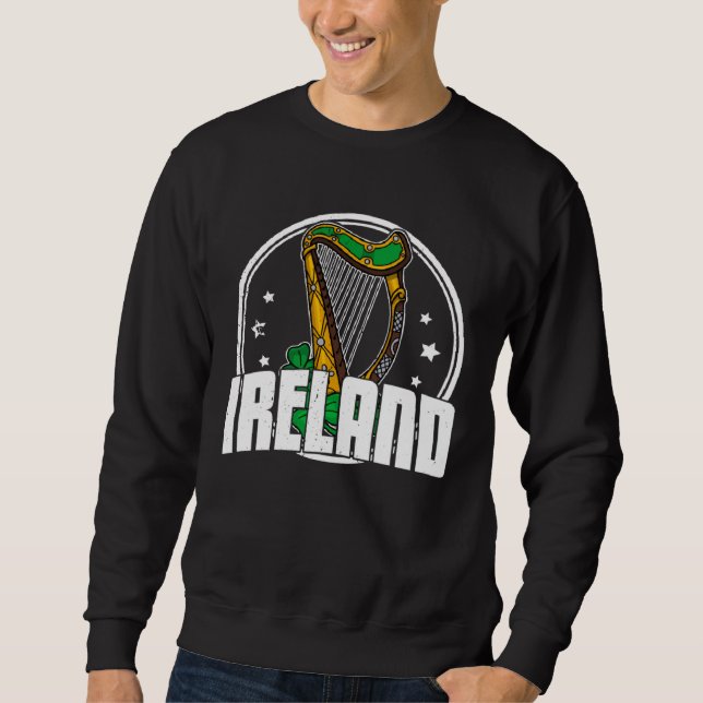 Celtic Harp Instrument Plucked String Harpist Musi Sweatshirt (Vorderseite)
