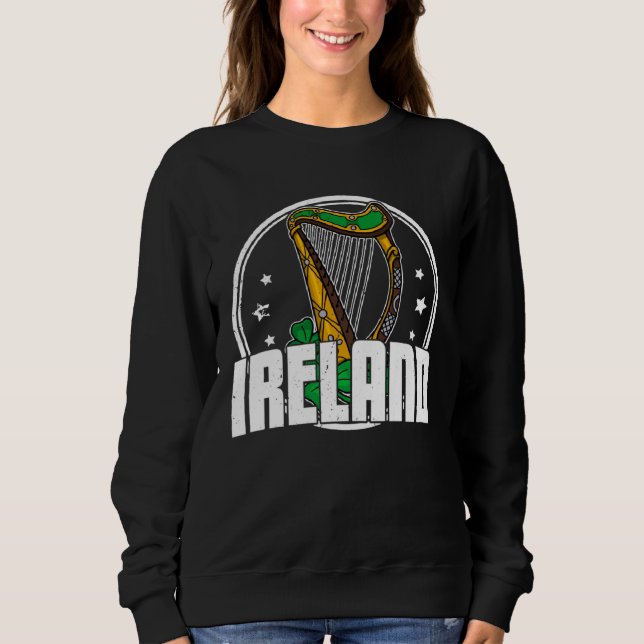 Celtic Harp Instrument Plucked String Harpist Musi Sweatshirt (Vorderseite)