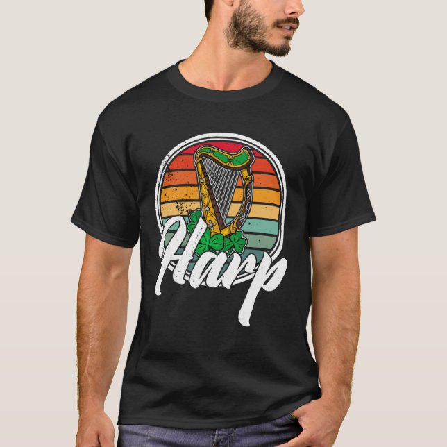 Celtic Harp Instrument Plucked String Harpist Musi T-Shirt (Vorderseite)