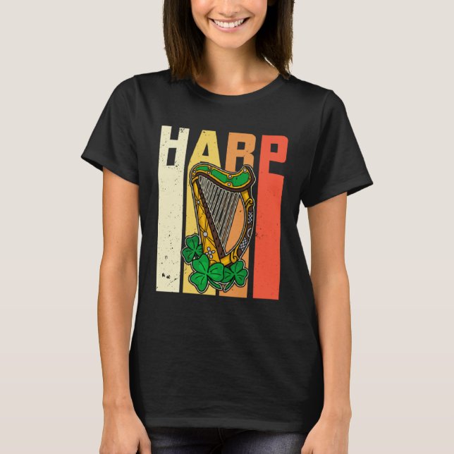 Celtic Harp Instrument Plucked String Harpist Musi T-Shirt (Vorderseite)