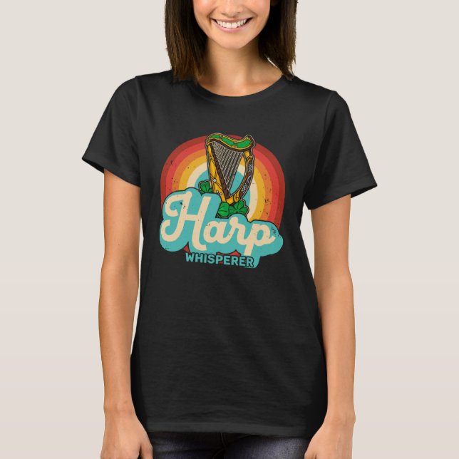Celtic Harp Instrument Plucked String Harpist Musi T-Shirt (Vorderseite)