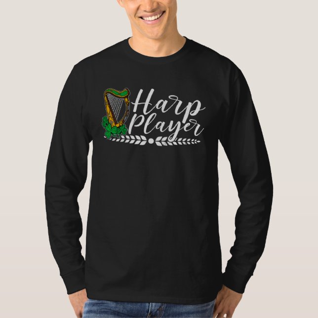 Celtic Harp Instrument Plucked String Harpist Musi T-Shirt (Vorderseite)