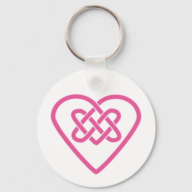 Celtic Heart Keychain - White Background Schlüsselanhänger (Vorderseite)