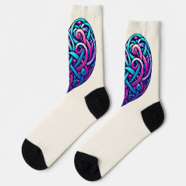Celtic Heart mit Cream Background Socken