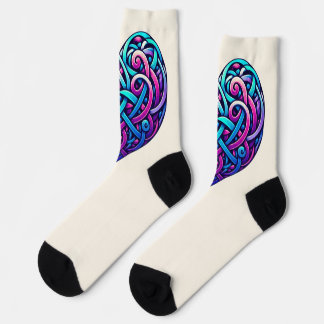 Celtic Heart mit Cream Background Socken