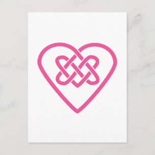 Celtic Heart Postcard - White Background Postkarte