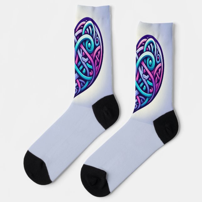 Celtic Heart w/Light Blue Socken (Linkes Detail)