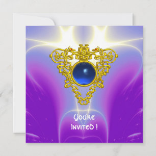 CELTIC HERART, hellblau, lila violett Einladung