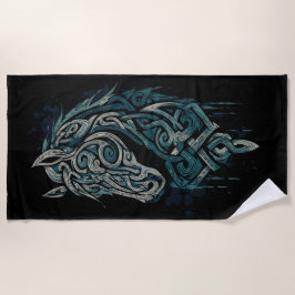 Celtic Horse Head – Viking Knot Design Strandtuch