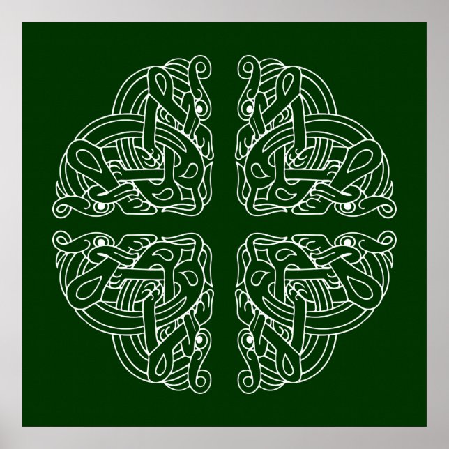 Celtic Hounds Mandala Design Poster (Vorne)