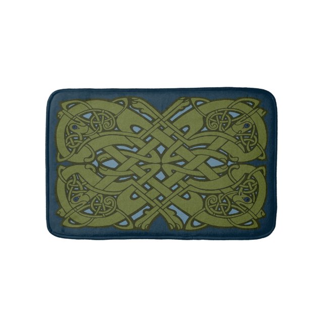 Celtic Hounds Zoomorphe kleine Badematte (Vorderseite)
