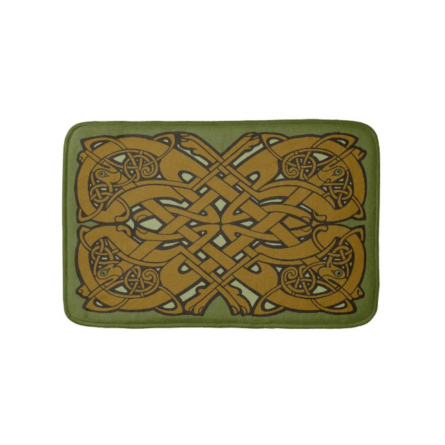 Celtic Hounds Zoomorphe kleine Badematte (Vorderseite)