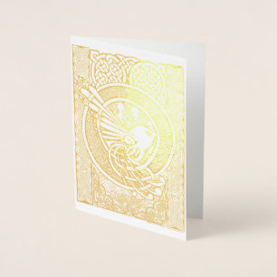 Celtic Hummingbird (innen blau) Folienkarte