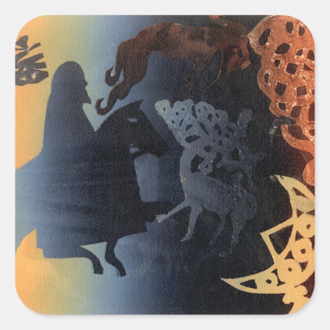 Celtic Image Quadratischer Aufkleber (Vorderseite)