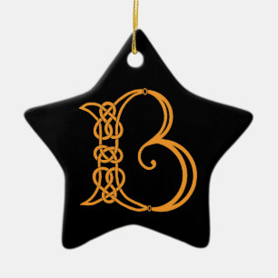 Celtic Initial B Keramik Ornament