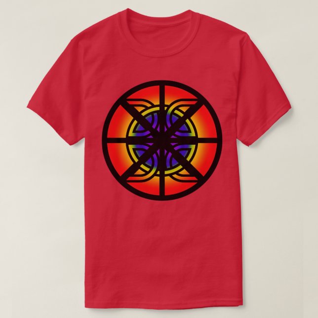 Celtic Interlaced Wheel of the Year T-Shirt (Design vorne)