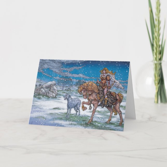 Celtic Irish Christmas Card Finnchoem Feiertagskarte (Vorderseite)