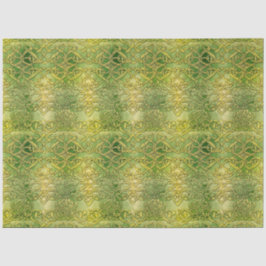 Celtic Irish Green and Gold Verziert Patches 1 Seidenpapier