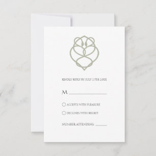 Celtic Irish Swan Liebe kennt Hochzeitskarte RSVP Karte