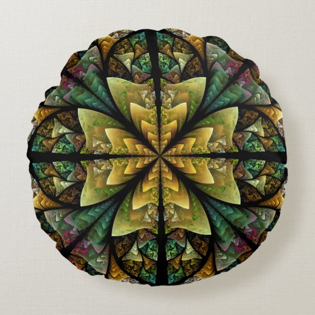 Celtic Journey Rundes Kissen (Vorderseite)