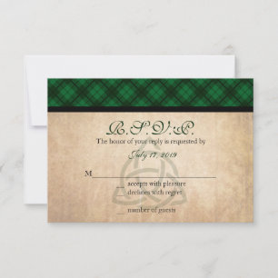 Celtic Kariert Response Cards RSVP Karte