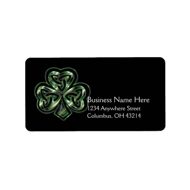 Celtic Kleeblatt Design 2 Adressbezeichnungen 2 Adressaufkleber (Vorne)