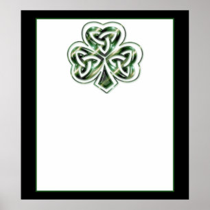 Celtic Kleeblatt Design 2 Poster/Print 2 Poster