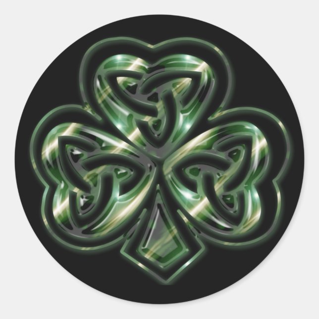 Celtic Kleeblatt Design 2 Sticker (Vorderseite)