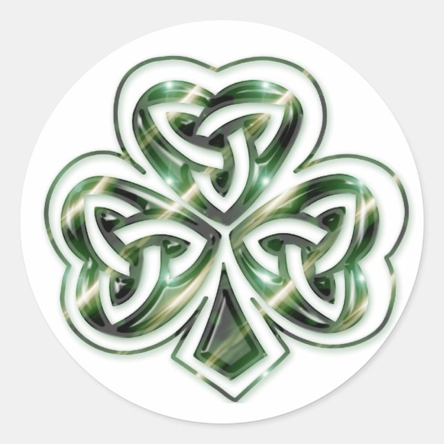Celtic Kleeblatt :: Green Space Design Stickers (Vorderseite)