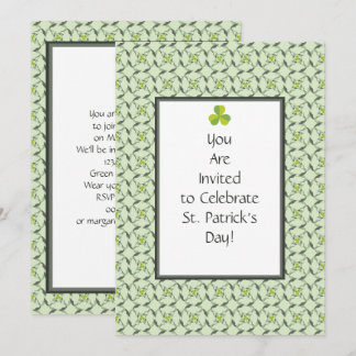 Celtic Kleeblatt Pattern St. Patrick's Day Party Einladung