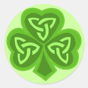 Celtic Kleeblatt Saint Patrick's Day Runder Aufkleber