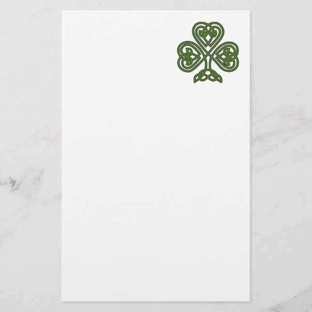 Celtic Kleeblatt - St Patricks Day Briefpapier (Vorderseite)