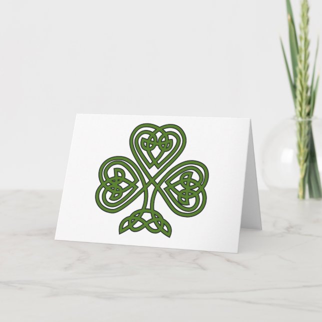Celtic Kleeblatt - St Patricks Day Karte (Vorderseite)
