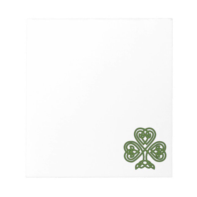 Celtic Kleeblatt - St Patricks Day Notizblock (Vorderseite)