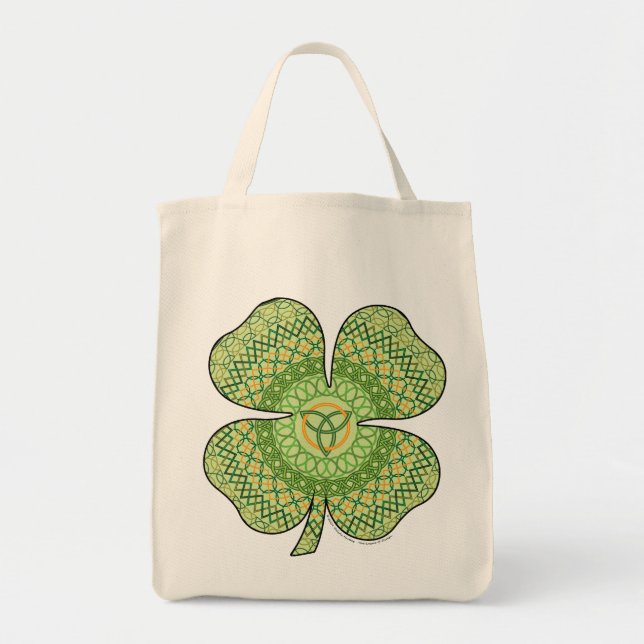 Celtic Kleeblatt Tote Bag Tragetasche (Vorne)