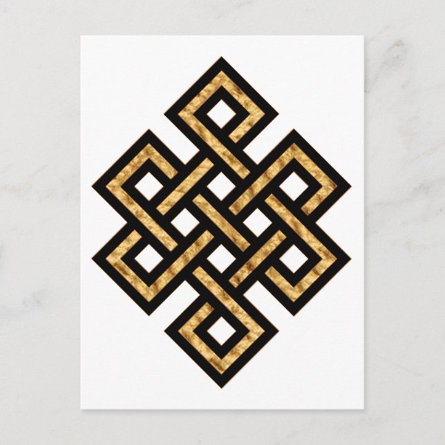 Celtic Knot 10 Gold Postkarte (Vorderseite)