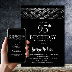 Celtic Knot 95. Geburtstagsparty Einladung