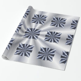 Celtic Knot Blue Metallic Geschenkpapier