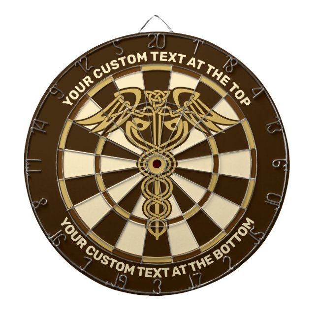 Celtic Knot Caduceus Dartboard mit benutzerdefinie Dartscheibe (vorne)