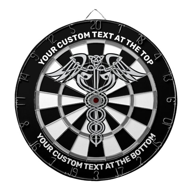 Celtic Knot Caduceus Dartboard mit benutzerdefinie Dartscheibe (vorne)