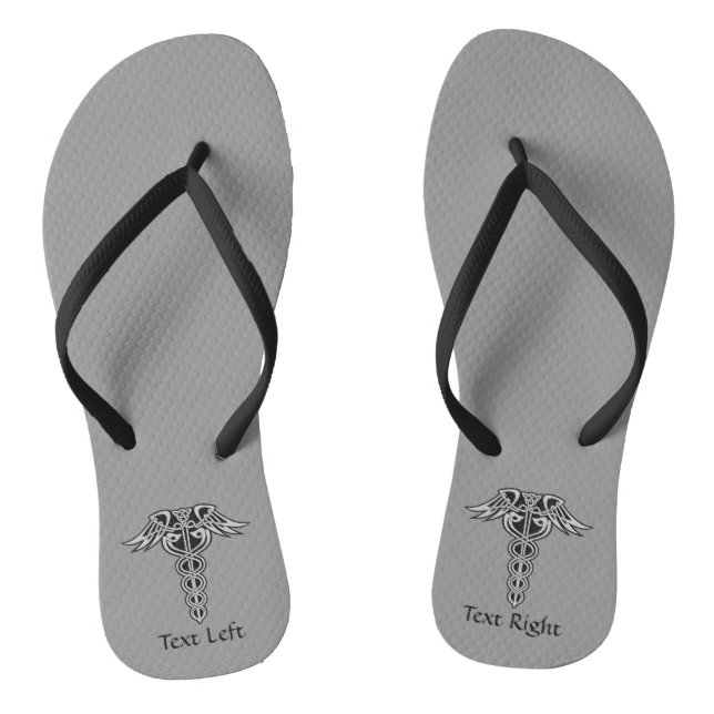 Celtic Knot Caduceus Flip Flops (Fußbett)