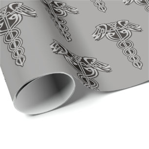 Celtic Knot Caduceus Geschenkpapier