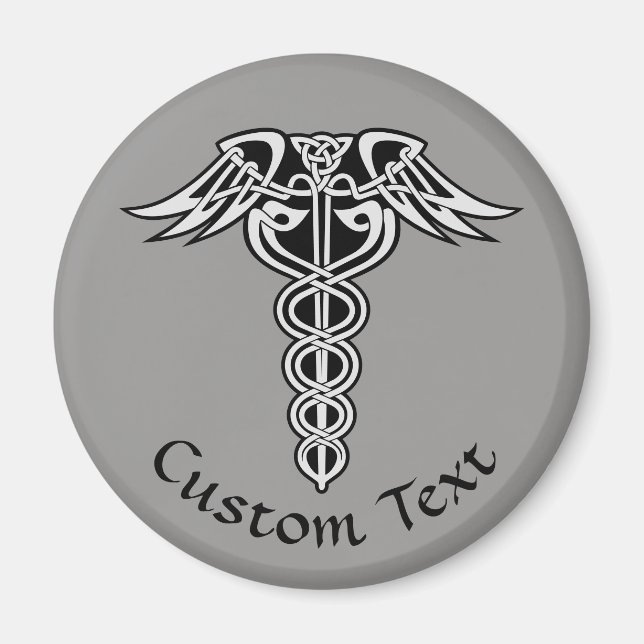 Celtic Knot Caduceus Magnet (Vorne)
