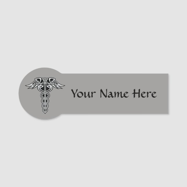 Celtic Knot Caduceus Namensschild (Vorderseite)