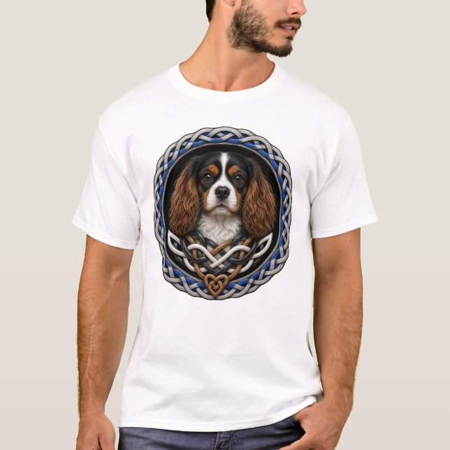 Celtic Knot Cavalier King Charles T-Shirt (Vorderseite)
